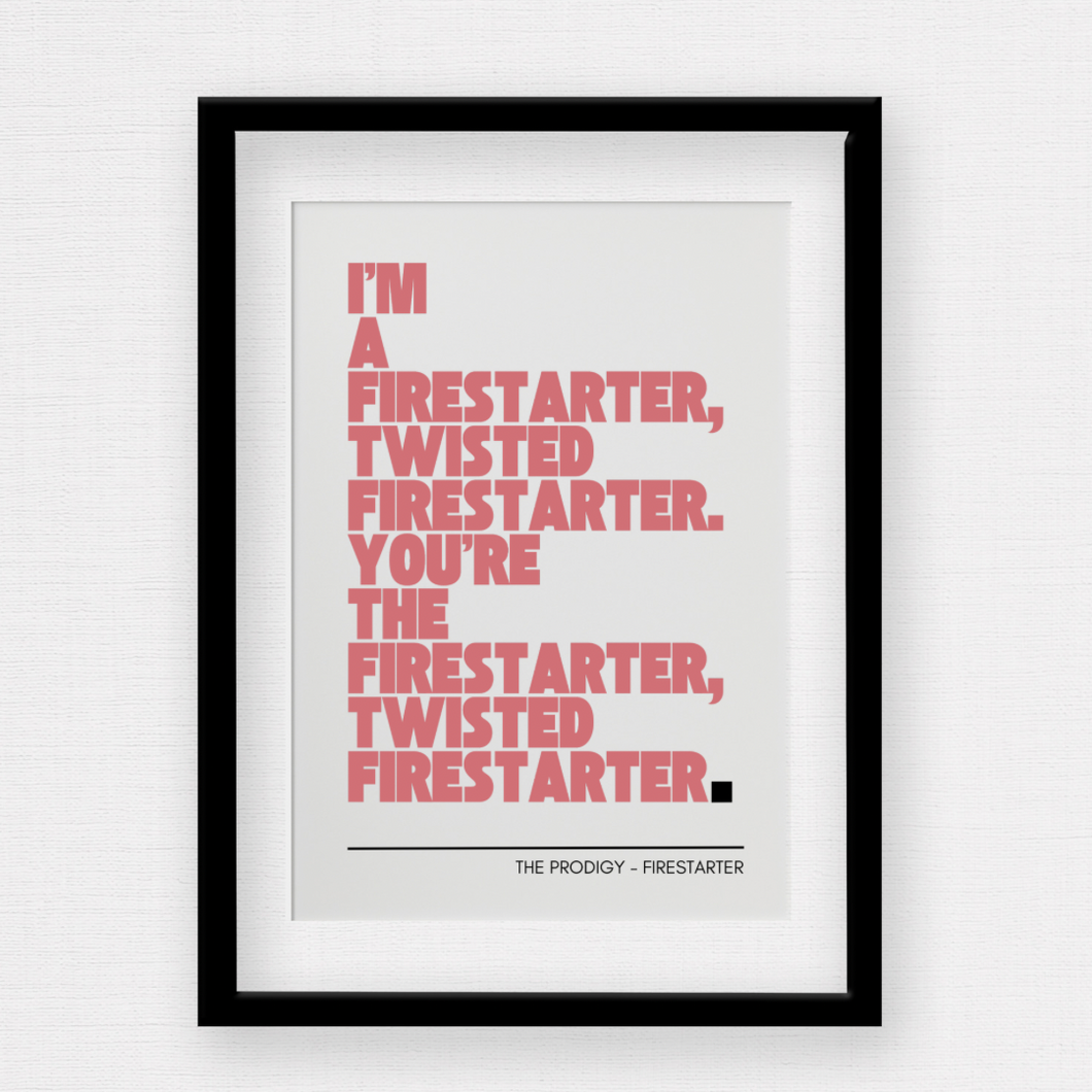 Firestarter The Prodigy wall print